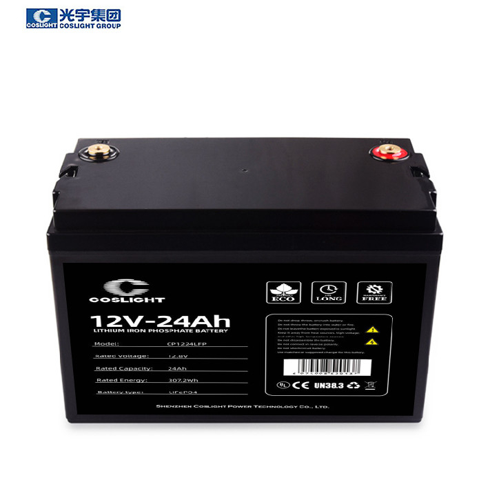 Coslight RV Car Ups 12v 24Ah Lithium Ion Solar Battery 5kw 100ah